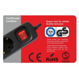 Regleta Silver Electronics 9645 Negro