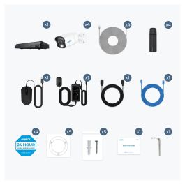 Reolink NVS8-8MB4 Sistema de Seguridad PoE con 8 Cámaras 8MP, Alámbrico, Interior/Exterior, 700 lm, 6500 K, 8 Canales