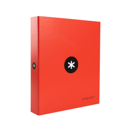 Antartik Carpeta 4 Anillas 40 mm Mixtas Antartik A4 Forrada Color Rojo