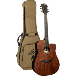 LAG Guitarra Acústica Electroacústica Dreadnought Cutaway A/E Natural Satinado Sauvage Lag