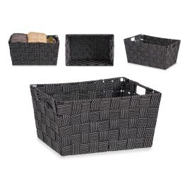 Kipit Cesta de Tela Cónica Rectangular con Asas Mediana Negra 30x14x20 cm (Ancho x Largo x Alto) Poliester (Set de 18) Precio: 47.49999958. SKU: S3609401