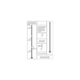 Columna Farola 3M Desmontable Negro