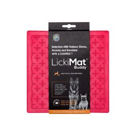 Lickimat Classic Buddy Perro Rosa para mascotas con carácter neutro, ni apáticos ni ansiosos. Ideal para comida húmeda, purés o en trozos.