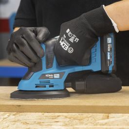 Koma Tools 20v-lm Lijadora Delta 20V 12000 RPM sin Batería ni Cargador Ergonómica con Filtro Recoge Polvo y 2 Lijas P80