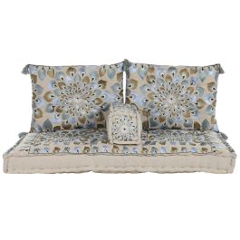 Sillón de jardín DKD Home Decor Azul Beige 155 x 76 x 65 cm 150 x 76 x 20 cm Precio: 300.49999947. SKU: B16B6FYWVS