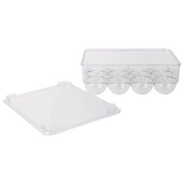 Cook Concept Huevera Nevera para 12 Huevos Transparente con Tapa 22,5x16 cm