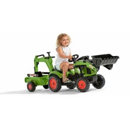 Falk Retroexcavadora de pedal CLAAS Arion 410, pala frontal, excavadora, remolque caja abierta, volante con bocina, para niños desde 2 años Falk Retroexcavadora de pedal CLAAS Arion 410, pala frontal, excavadora, remolque caja abierta, volante con bocina, para niños desde 2 años