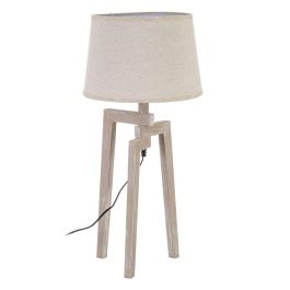 Lámpara de mesa Blanco Lino Madera 60 W 220 V 240 V 220-240 V 30 x 30 x 66 cm Lámpara de mesa Blanco Lino Madera 60 W 220 V 240 V 220-240 V 30 x 30 x 66 cm