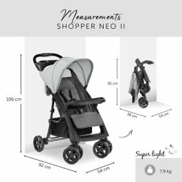 HAUCK Shopper Neo II Cochecito de Bebé Plegable y Maniobrable, Capacidad hasta 25 kg - Gris