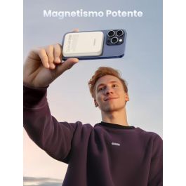 UGREEN 25208 Batería Externa 10000 mAh Cargador Inalámbrico Beige para iPhone 12-15 Series, Carga Rápida PD 20W