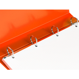 Liderpapel Carpeta 4 Anillas 25 mm Polipropileno Din A4 Naranja Serie Frosty 43431