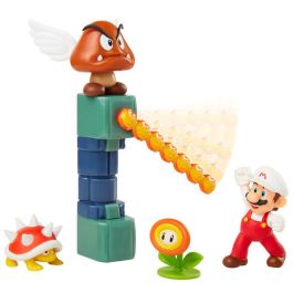 JAKKS PACIFIC Diorama Super Mario Castillo de Lava Nintendo, figura 6cm