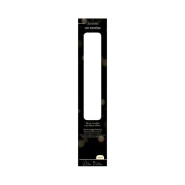 Lumineo Vela LED de Cera Efecto Llama Gris, Ø2x24.5cm, Luz Cálida, Temporizador 6h, Uso Interior, Funciona con 2xAAA, 2 Unidades