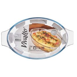 Bandeja Borosilicato Ovalada Asas 800Ml Vivalto 27X4CM (18 Unidades) Bandeja Borosilicato Ovalada Asas 800Ml Vivalto 27X4CM (18 Unidades)