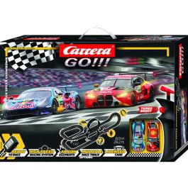 Carrera GO!!! Circuito de Carreras High Speed Showdown Escala 1:43, 8.9m de Pista, Incluye 2 Coches, Bucles y Más