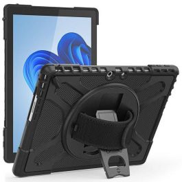 eSTUFF Funda ATLANTA Defender para Microsoft Surface Pro 11/10/9, Negra, Antigolpes, con Soporte Giratorio 360 y Correa de Mano