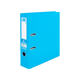 Liderpapel Archivador de palanca Documenta A4 forrado PVC con rado lomo 75 mm celeste compresor metálico