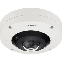 Hanwha Cámara IP Domo Fisheye Wisenet X 12MP 4K Antivandálica IK10 IP66 PoE Lente Fijo 1.08mm IR 10m con IA y WDR