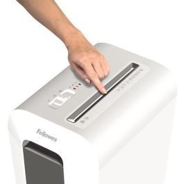 Fellowes Destructora LX65, partículas P-4, 10 hojas, destruye grapas, clips y tarjetas, papelera 22L, uso personal oficina