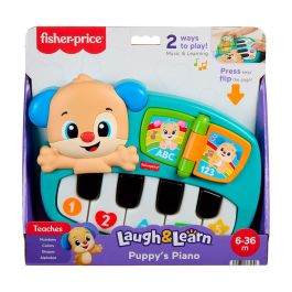 Fisher-Price Perrito Ríe y Aprende JMM47 - Piano juguete bebé 12+ meses - Multilingüe (Inglés, Francés, Alemán, Español)