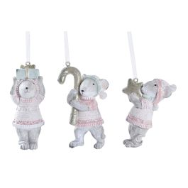 DKD Home Decor Figuritas Decorativas de Navidad Fantasia de Resina Gris y Rosa, 3 x 8.5 x 5 cm - Pack de 3 Unidades Surtido Aleatorio Precio: 8.79000023. SKU: B187KJXZQK