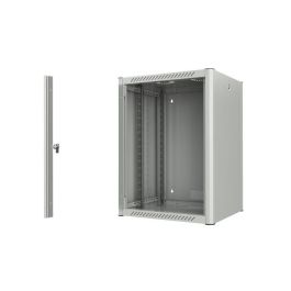 Lanview 19'' Rack Cabinet 16U 60x56cm Mural Pro con Puerta Cristal Templado, Paneles Laterales Desmontables y Ventilación Lanview 19'' Rack Cabinet 16U 60x56cm Mural Pro con Puerta Cristal Templado, Paneles Laterales Desmontables y Ventilación