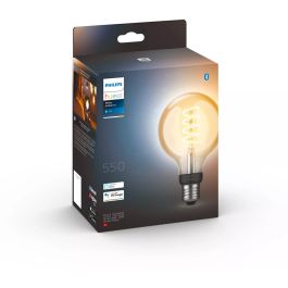 Philips Hue PHI8719514301481 White Ambiance Bombilla LED E27 Filamento G93 Globe Bluetooth compatible con Alexa, Google Home y Apple HomeKit