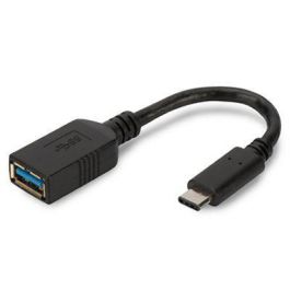 Digitus USB Type-C adapter cable, OTG, type C - A M/F, 0,15m, 3A, 5GB, 3.0 Version, bl