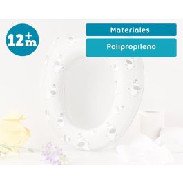 KioKids Reductor WC Acolchado y Cómodo para Niños +12 Meses | Asiento Adaptador Inodoro Estándar Diseño Cebras Gris
