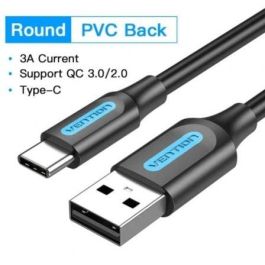 Vention COKBG Cable USB-A a USB-C 2.0 Trenzado 1.5m Gris - Carga Rápida 3A 60W, Transferencia Datos 480Mbps para Móviles, Tablets, Switch