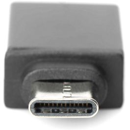 Digitus Adaptador USB Tipo-C a USB-A Hembra, Color Negro