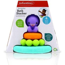 Infantino Pirámide de Baño Pulpo Flotante con 3 Anillos Sensoriales Apilables y Rociador de Agua para Bebés y Niños Precio: 25.4999998. SKU: B14SETS65Y