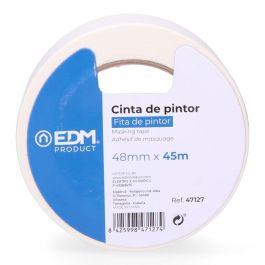 Edm Cinta de Pintor Kreep Papel Crudo 48 mm x 45 m Resistente a la Intemperie para Aplicación de Pintura