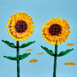 Lego 40524 Girasoles, Kit de Construcción de Flores Artificiales, Decoración para Habitación Infantil o Hogar