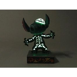 Enesco Figura Disney Stitch Traje Esqueleto - Resina Pintada a Mano 15x12.5x8 cm
