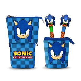 Sonic The Hedgehog Estuche Portatodo Vertical con Cremallera + 2 Bolígrafos Gel Borrables Tinta Azul para Lápices y Plumas Precio: 18.49999976. SKU: B1G7Q2XRCL