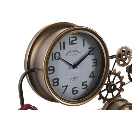 DKD Home Decor Reloj de Pared Vintage Dorado y Plateado de Hierro y Cristal - Dimensiones: Ancho 52.5 cm, Alto 39.5 cm, Fondo 9 cm - Pack 2 Unidades