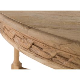 GINER Y COLOMER Mesa de Comedor Redonda de Teca Maciza 120 cm Natural