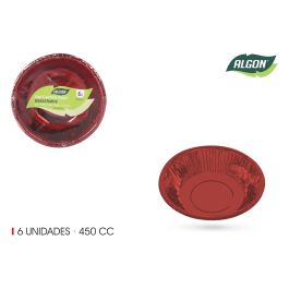 Set de 6 bols de cartón rojo 450 cc - Algon (18 Unidades) Precio: 14.49999991. SKU: B17T3P4LWD