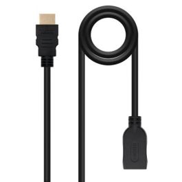 Nanocable Cable HDMI 2.0 A/M a A/H - 2 metros - Negro - 4K@60Hz HDR - 18 Gbps - Alta Velocidad
