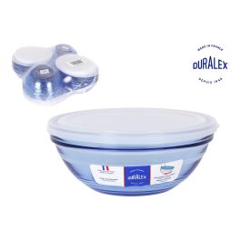 Duralex Bol Apilable con Tapa Colección Marine de 17,5 cm de Diámetro y 7 cm de Alto (12 Unidades)