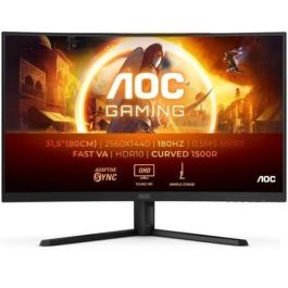 AOC CQ32G4VE Monitor Gaming Curvo 31.5" QHD 180Hz 0.5ms MPRT Panel VA 1500R HDR10 Adaptive Sync Negro Precio: 227.50000009. SKU: B1HE4KELPR