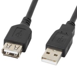 Lanberg Cable Alargador USB 2.0 Tipo A Macho a Hembra 3 Metros Negro, Transferencia de Datos 480 Mbit/s, Contactos Dorados Lanberg Cable Alargador USB 2.0 Tipo A Macho a Hembra 3 Metros Negro, Transferencia de Datos 480 Mbit/s, Contactos Dorados