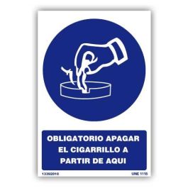 DUVER Señal Adhesiva 'Obligatorio Apagar Cigarrillos' 210x150 mm Precio: 2.50000036. SKU: B1FY7YPHEJ