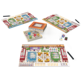 Repos Production RP7DI0101ES 7 Wonders Dice - Juego de Mesa de Dados Estratégico, para 2 a 7 Jugadores, Edad 10+