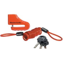 Master Lock 8303EURDPS Antirrobo para motocicletas - Candado de disco rojo 80 mm Master Lock 8303EURDPS Antirrobo para motocicletas - Candado de disco rojo 80 mm