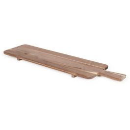 LIVOO MES151 - Tabla de Aperitivos Maxi de Madera de Acacia FSC 75x19.5 cm con Patas