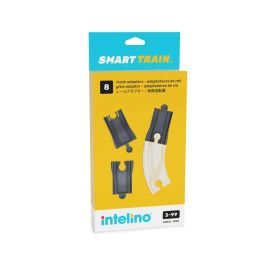 Intelino Complemento Adaptadores Pistas Madera Tren, Compatible con Sistemas de Trenes de Madera, Incluye 8 Adaptadores
