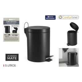Confortime Cubo Basura Metal con Pedal 5 Lt Negro Precio: 45.50000026. SKU: B1HQ7JHEWS