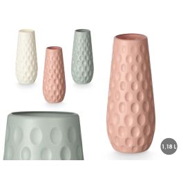 Jarrón Cónico Puntos - Plastico 23 cm - Giftdecor - Blanco, Gris, Rosa (24 Unidades) Precio: 49.7899996. SKU: B1GWZY4REV